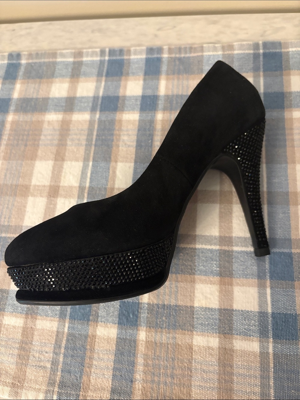 Roberta di Camerino Black Suede Platform Pumps Heels 6.5 - Picture 5 of 14